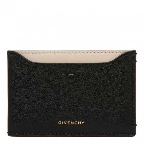 Black Day Card Holder In Shiny Leather