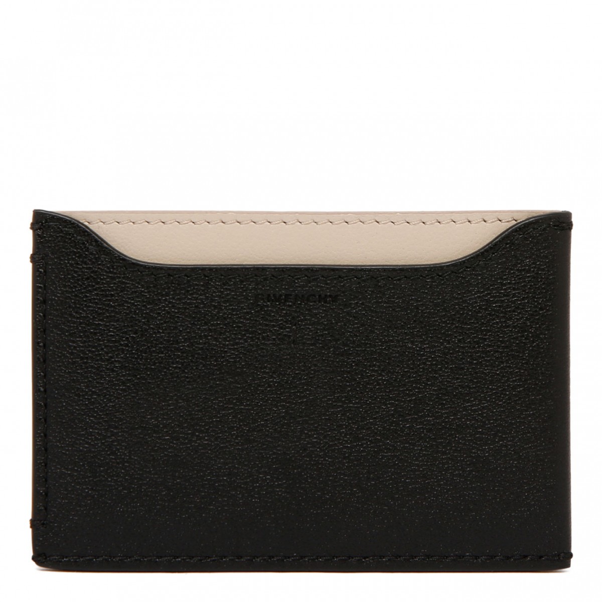 Black Day Card Holder In Shiny Leather