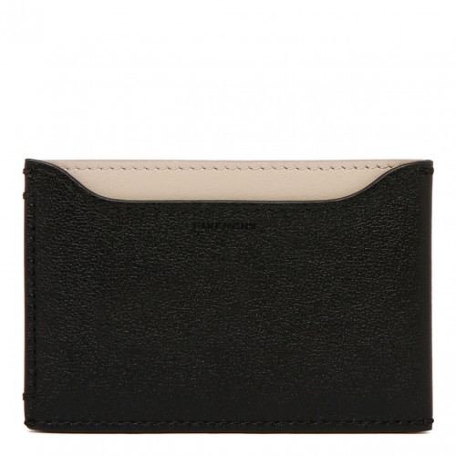 Black Day Card Holder In Shiny Leather