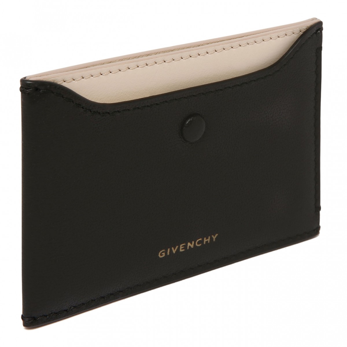 Black Day Card Holder In Shiny Leather