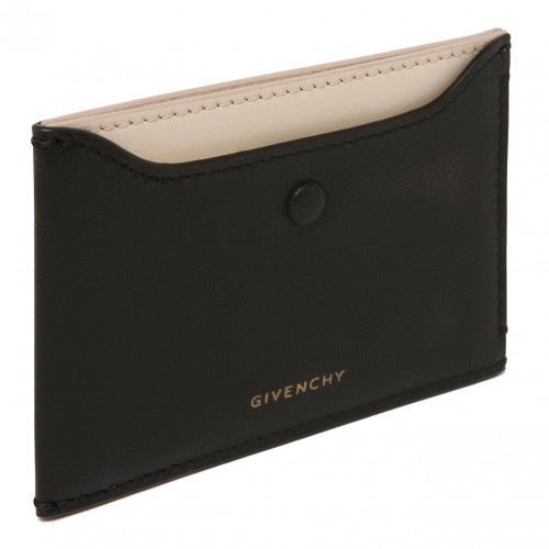 Black Day Card Holder In Shiny Leather