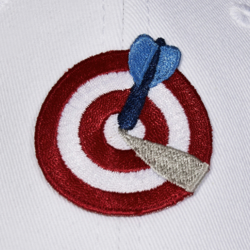 White Target Cap