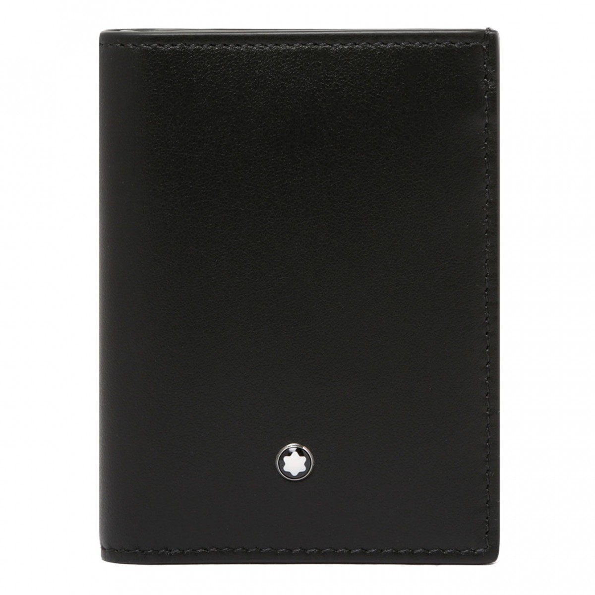 Black Mini Wallet With 4 Compartments