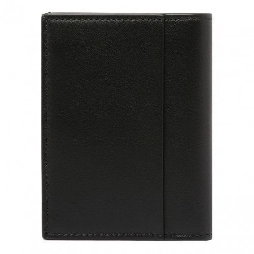 Black Mini Wallet With 4 Compartments