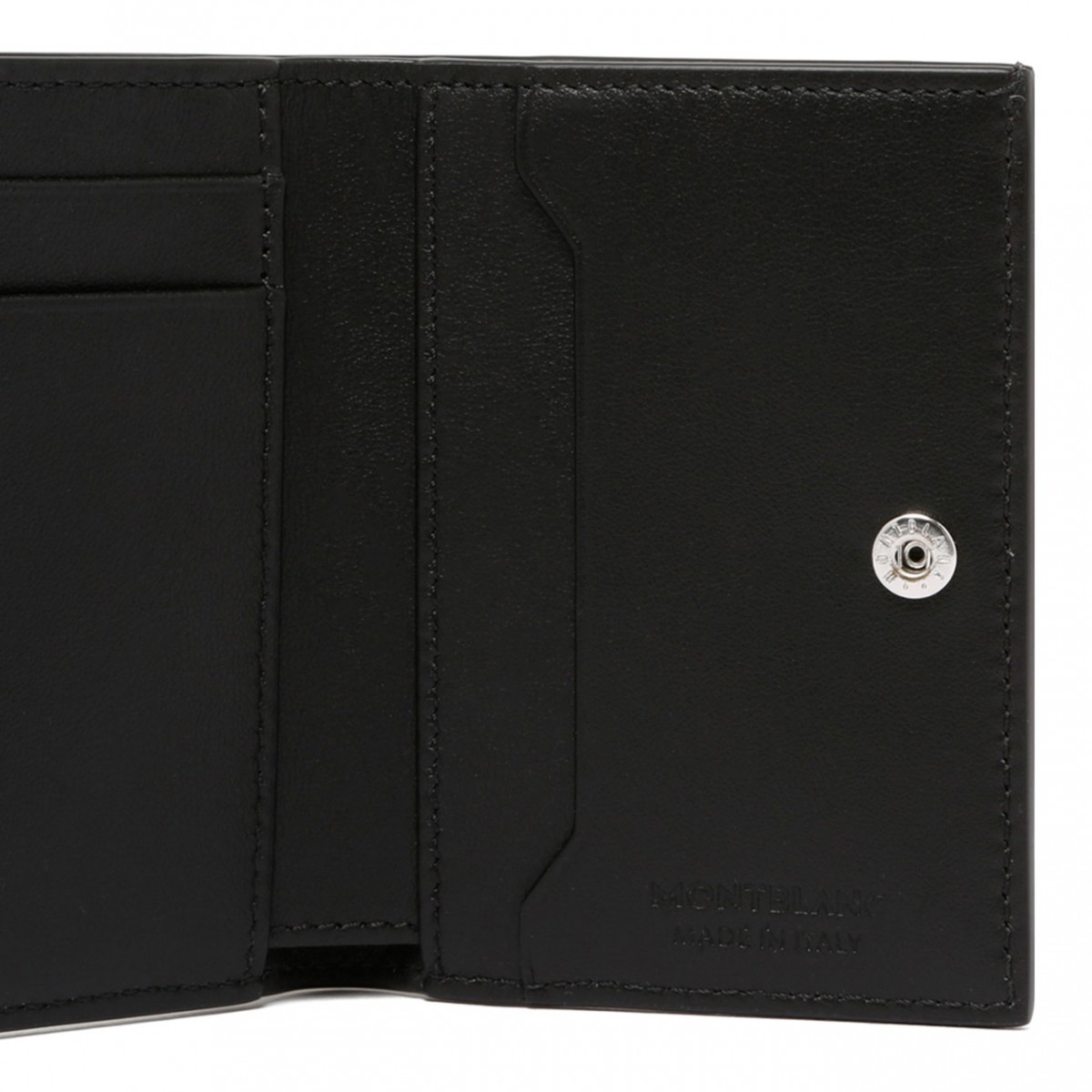 Black Mini Wallet With 4 Compartments