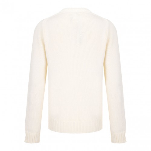 Cream White Flag-Intarsia Jumper 2