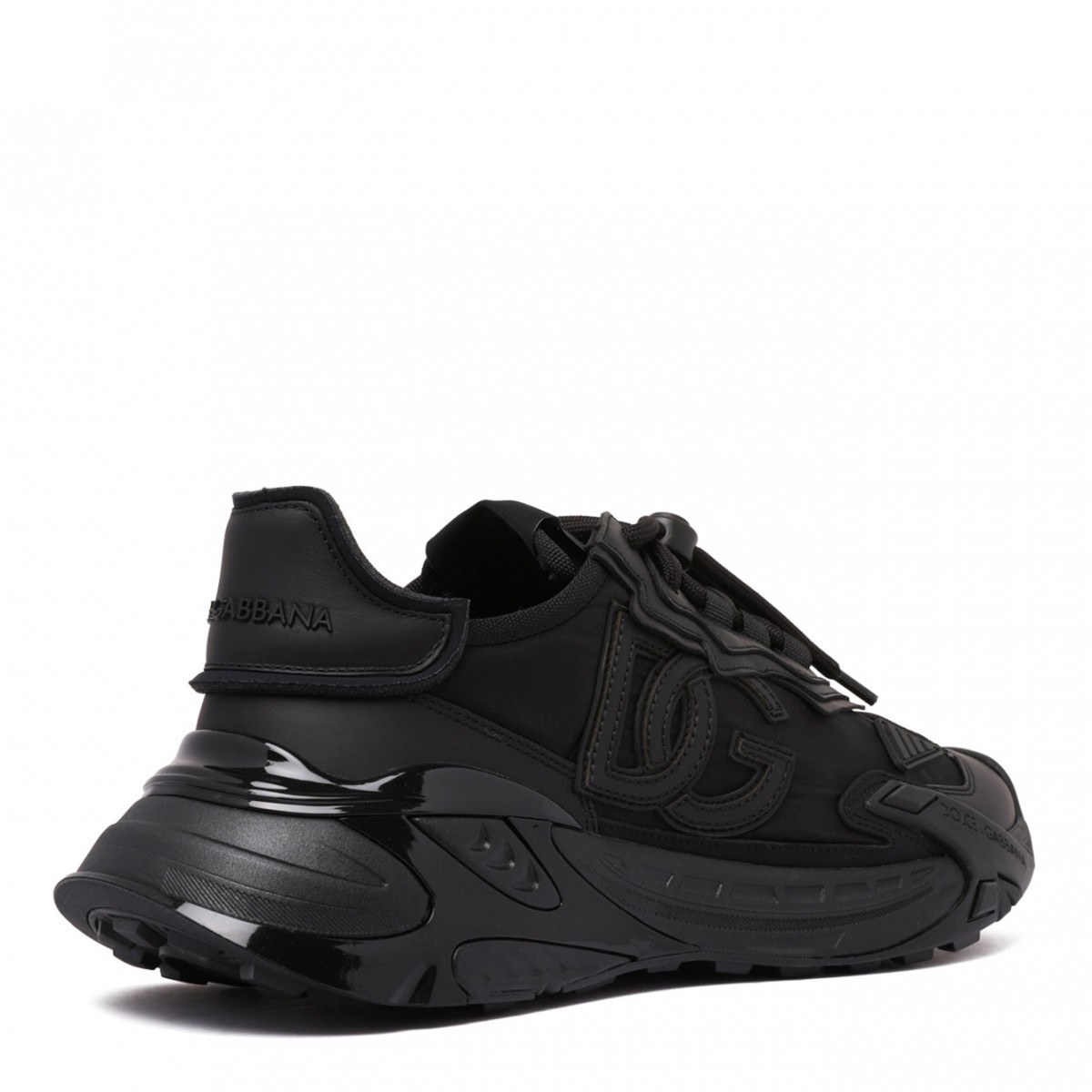 Black Logo-Patch Panelled Sneakers