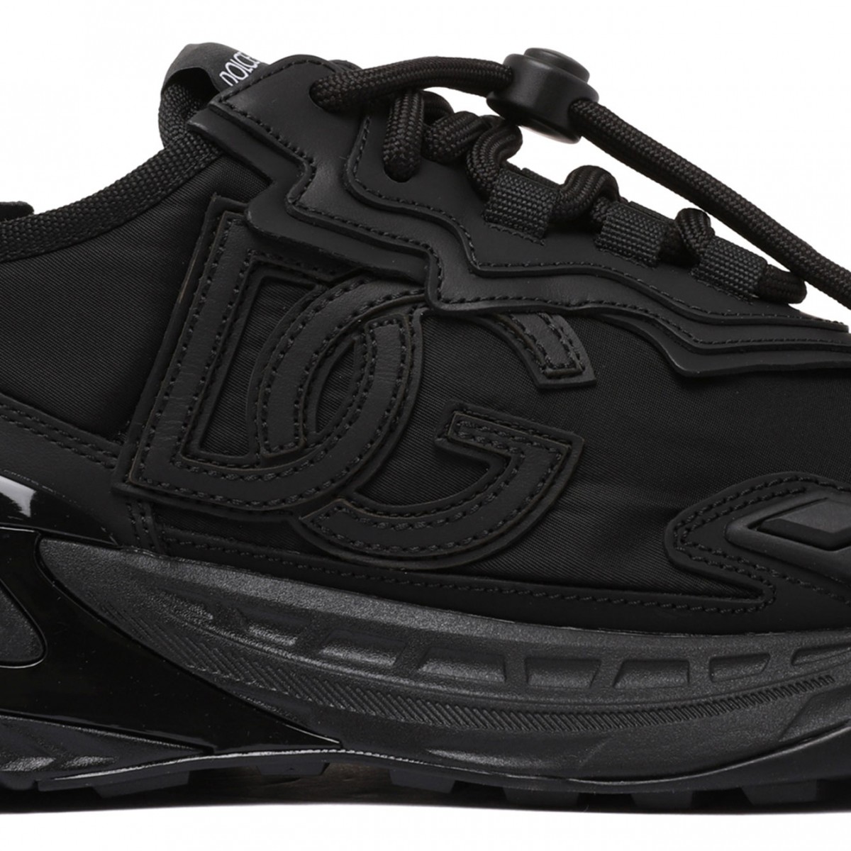 Black Logo-Patch Panelled Sneakers