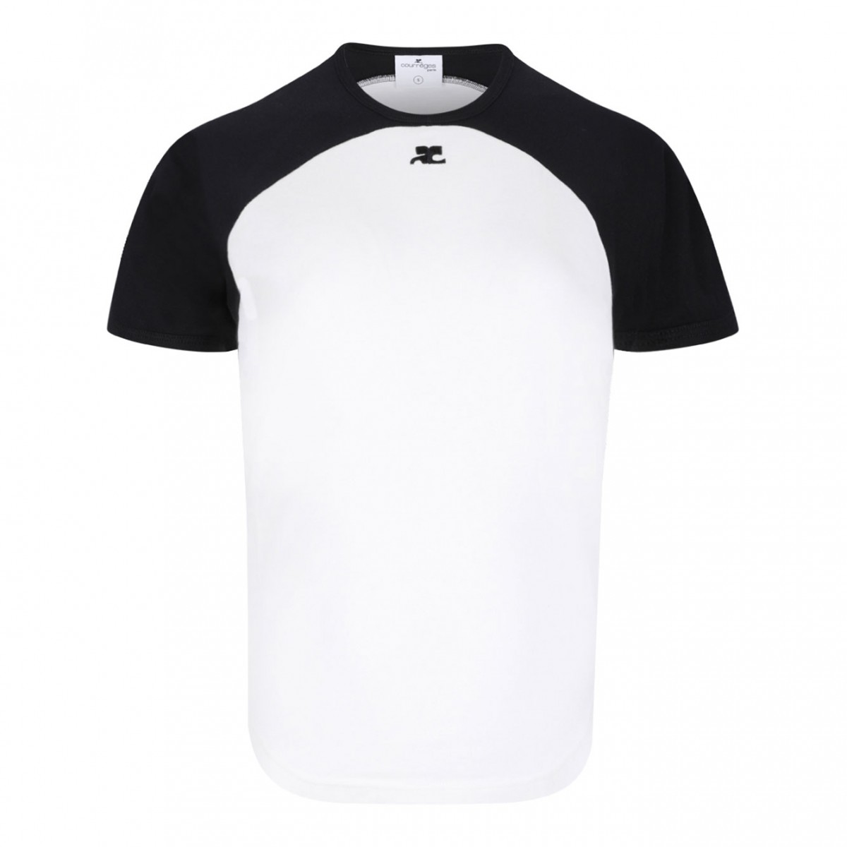 White and Black Circle Contrast T-Shirt