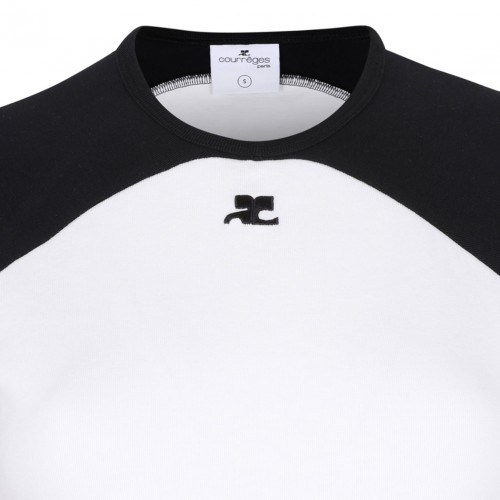 White and Black Circle Contrast T-Shirt