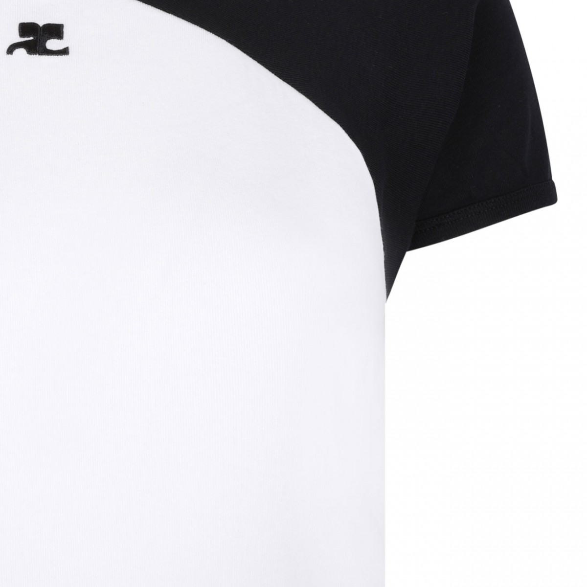 White and Black Circle Contrast T-Shirt
