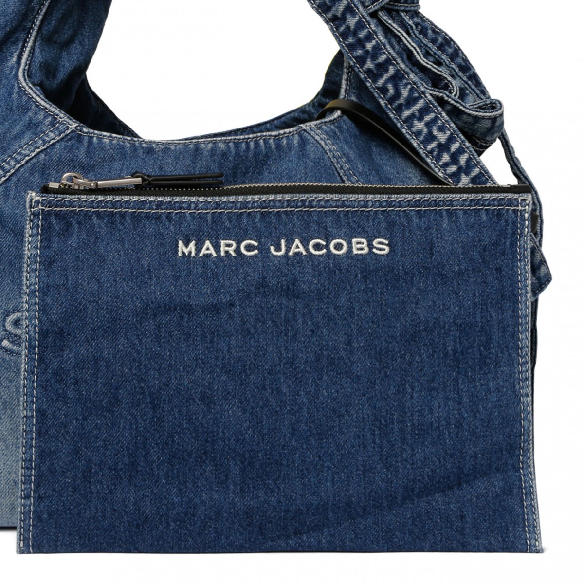 The Bow Denim Sack Bag