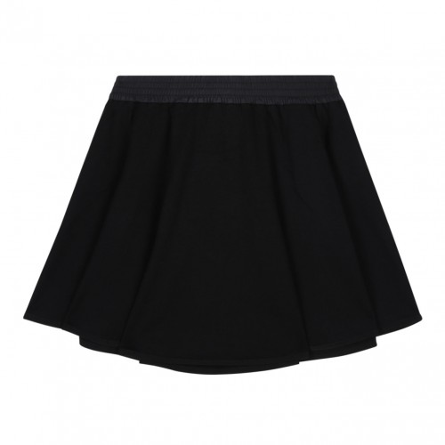 Black Logo Embroidered Skirt