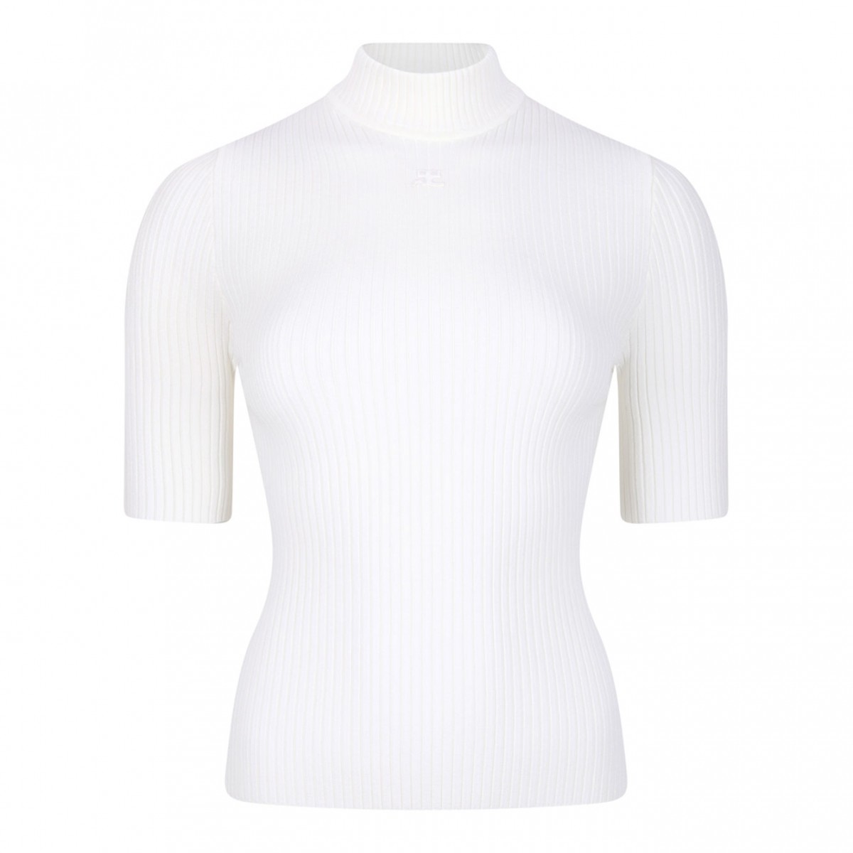 White Reedition Rib Knit T-Shirt