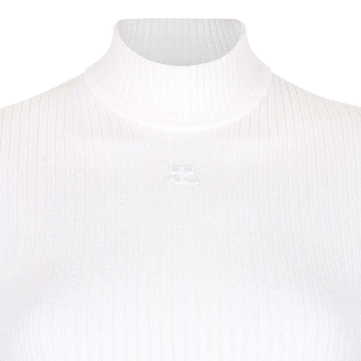 White Reedition Rib Knit T-Shirt