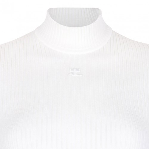 White Reedition Rib Knit T-Shirt
