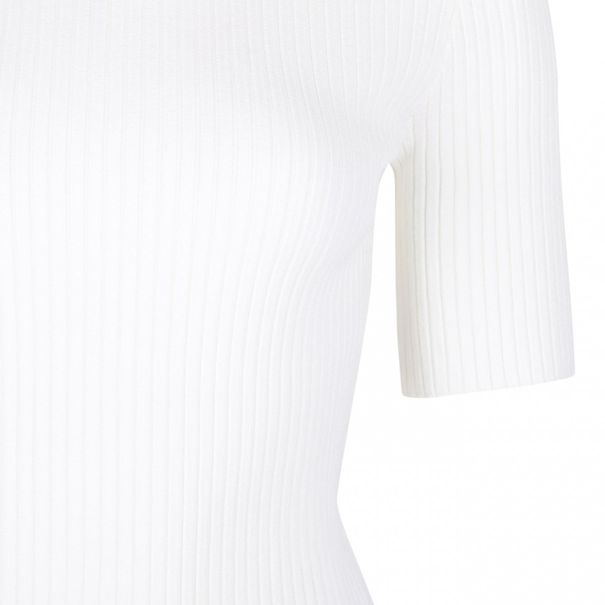 White Reedition Rib Knit T-Shirt