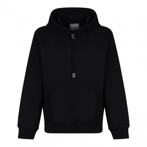 Black Logo Print Hoodie
