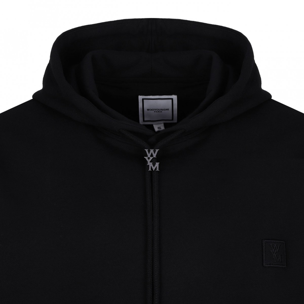 Black Logo Print Hoodie