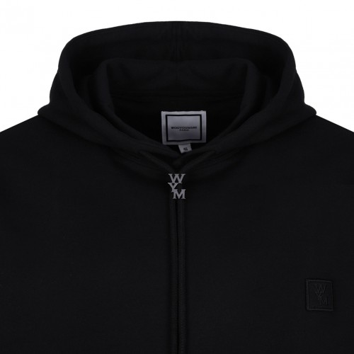 Black Logo Print Hoodie