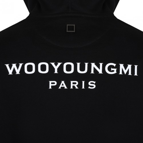 Black Logo Print Hoodie