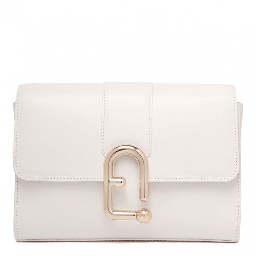 Cream Small Urban Leather Satchel