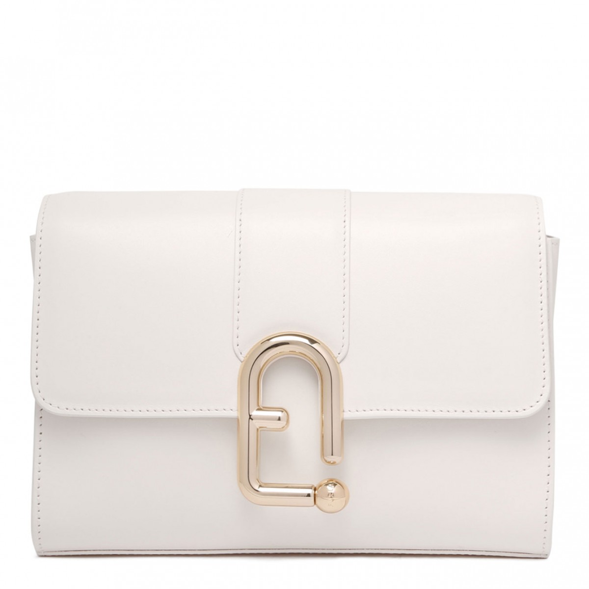 Cream Small Urban Leather Satchel