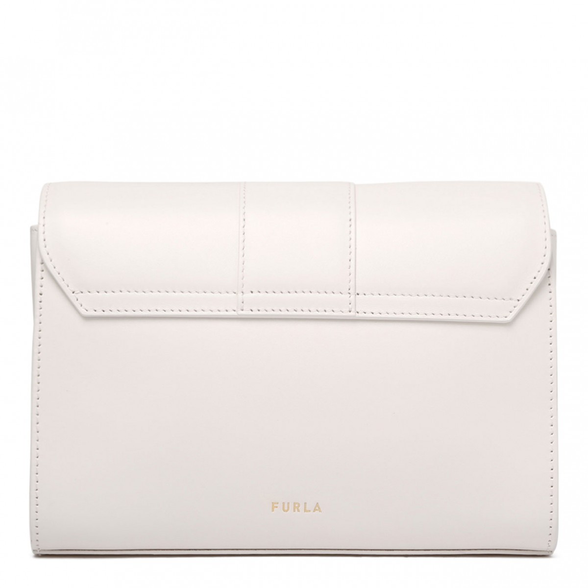 Cream Small Urban Leather Satchel