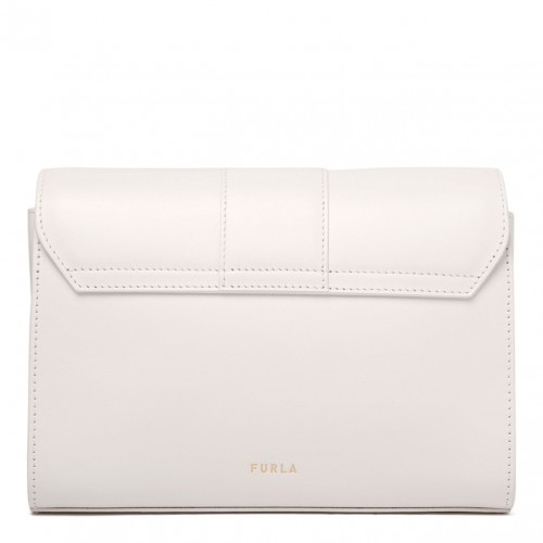 Cream Small Urban Leather Satchel