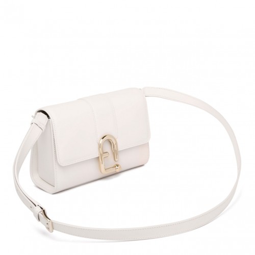 Cream Small Urban Leather Satchel