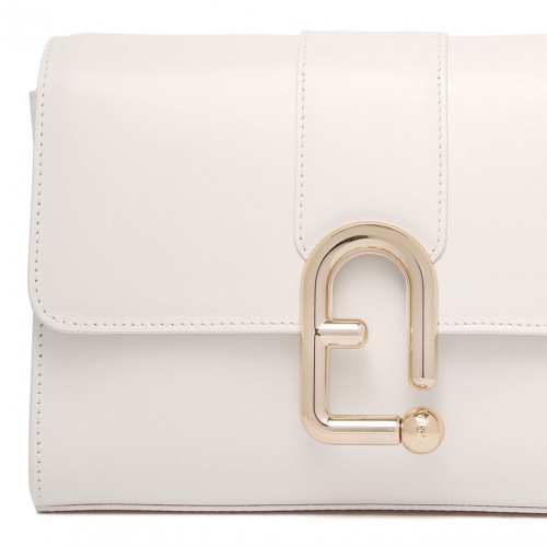 Cream Small Urban Leather Satchel