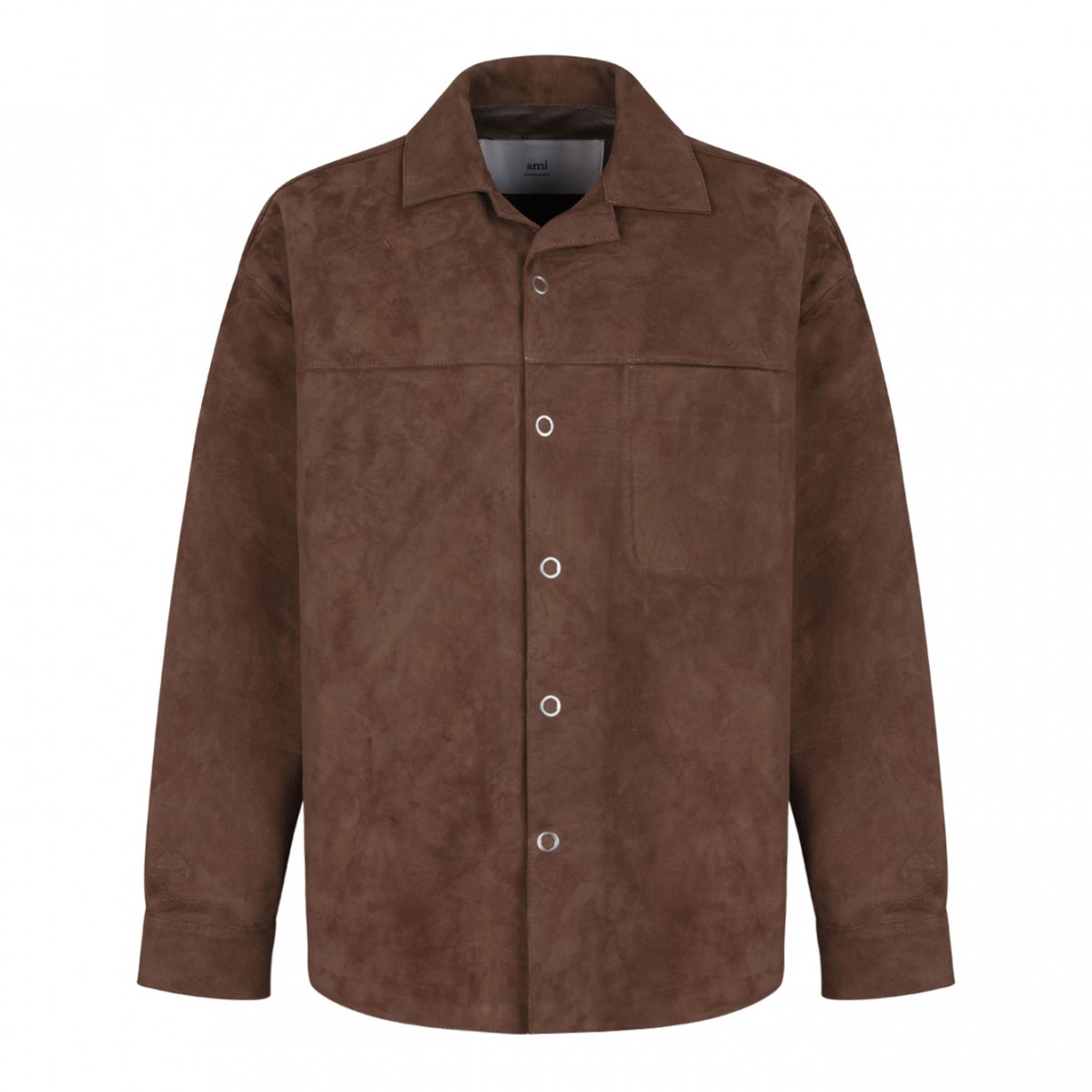 Brown Leather Overshirt