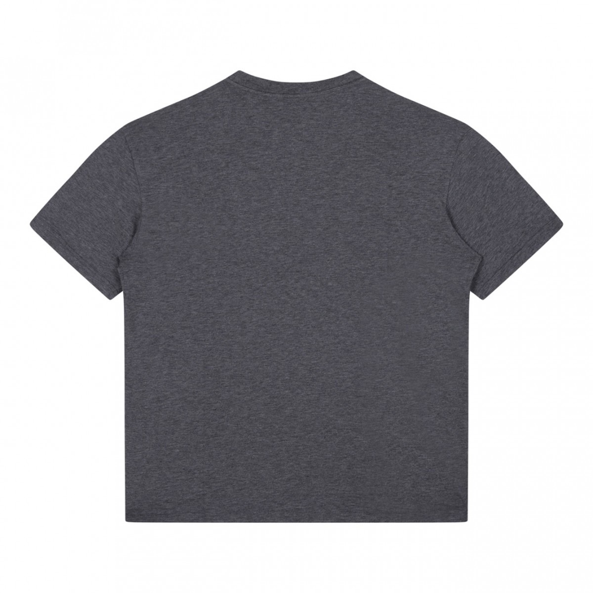 Melange Grey Embossed-Logo T-Shirt