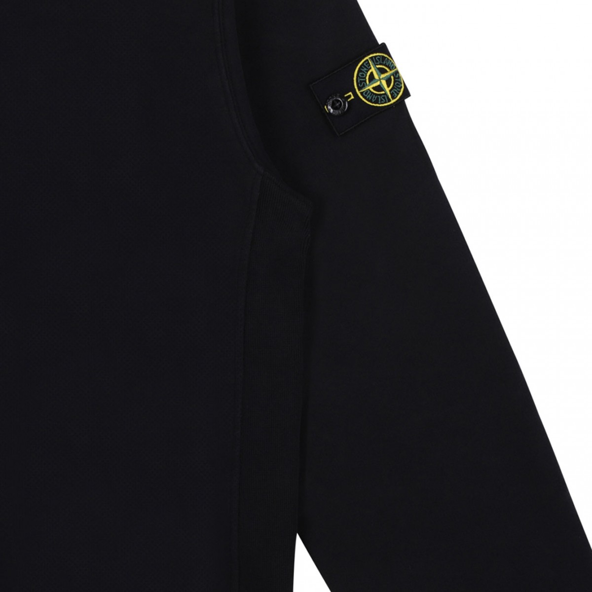 Black Compass-Patch Half-Zip Sweatshirt