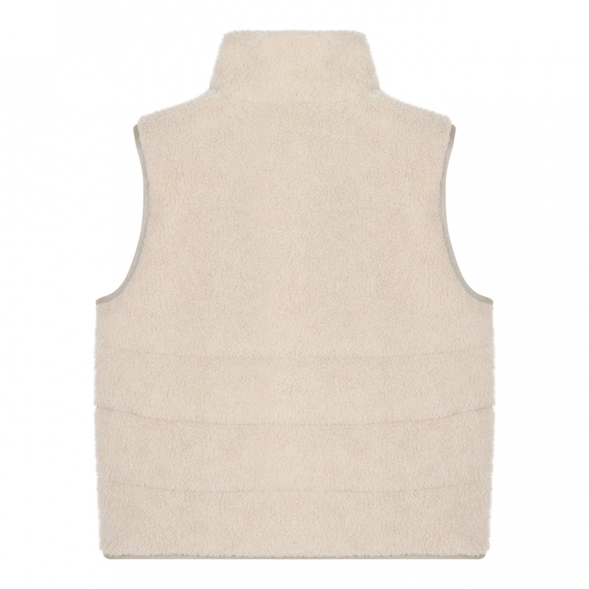 Beige Shearling Down Vest