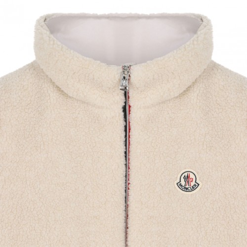 Beige Shearling Down Vest