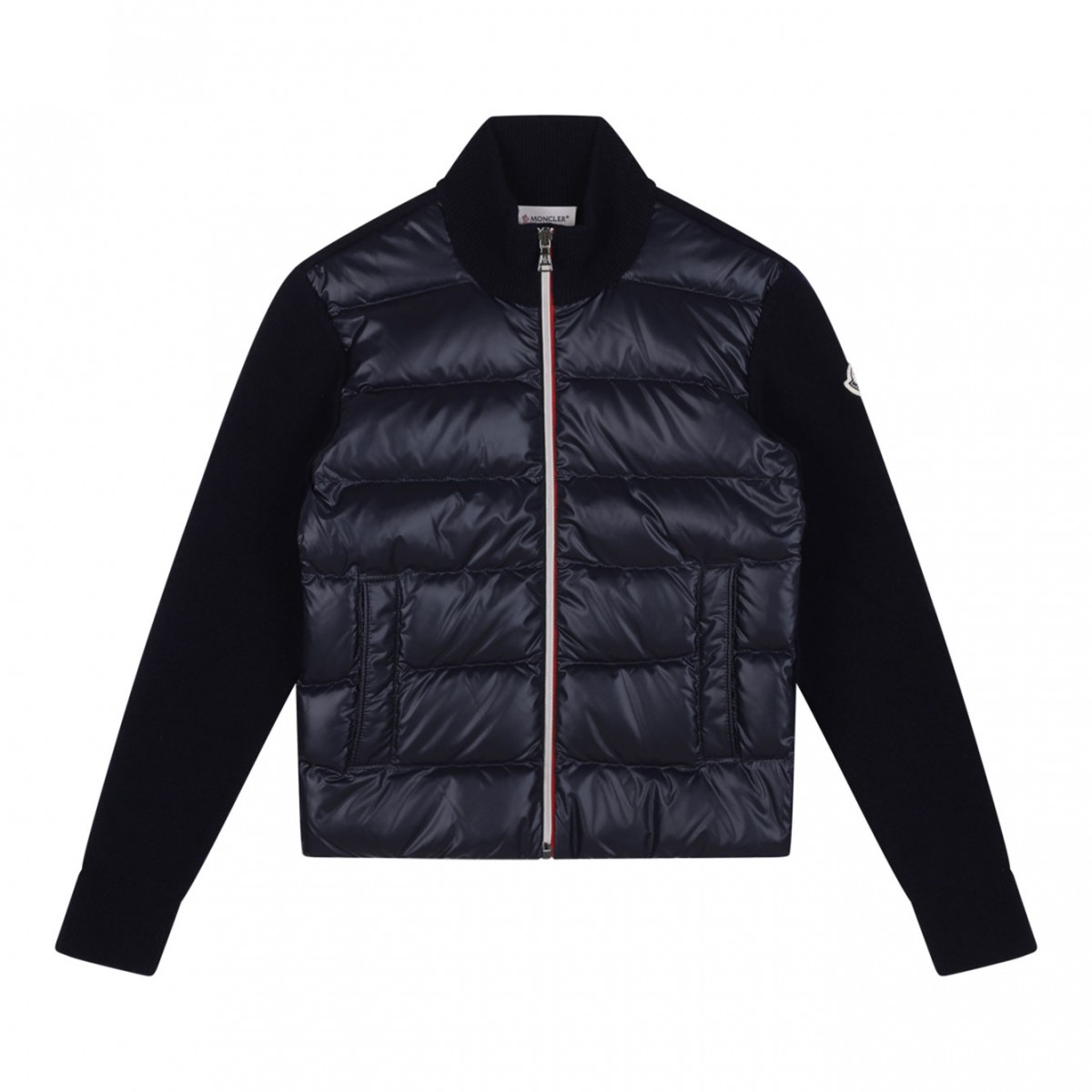 Midnight Blue Quilted Panelled Cardigan