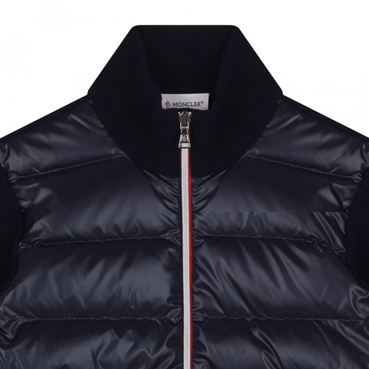 Midnight Blue Quilted Panelled Cardigan