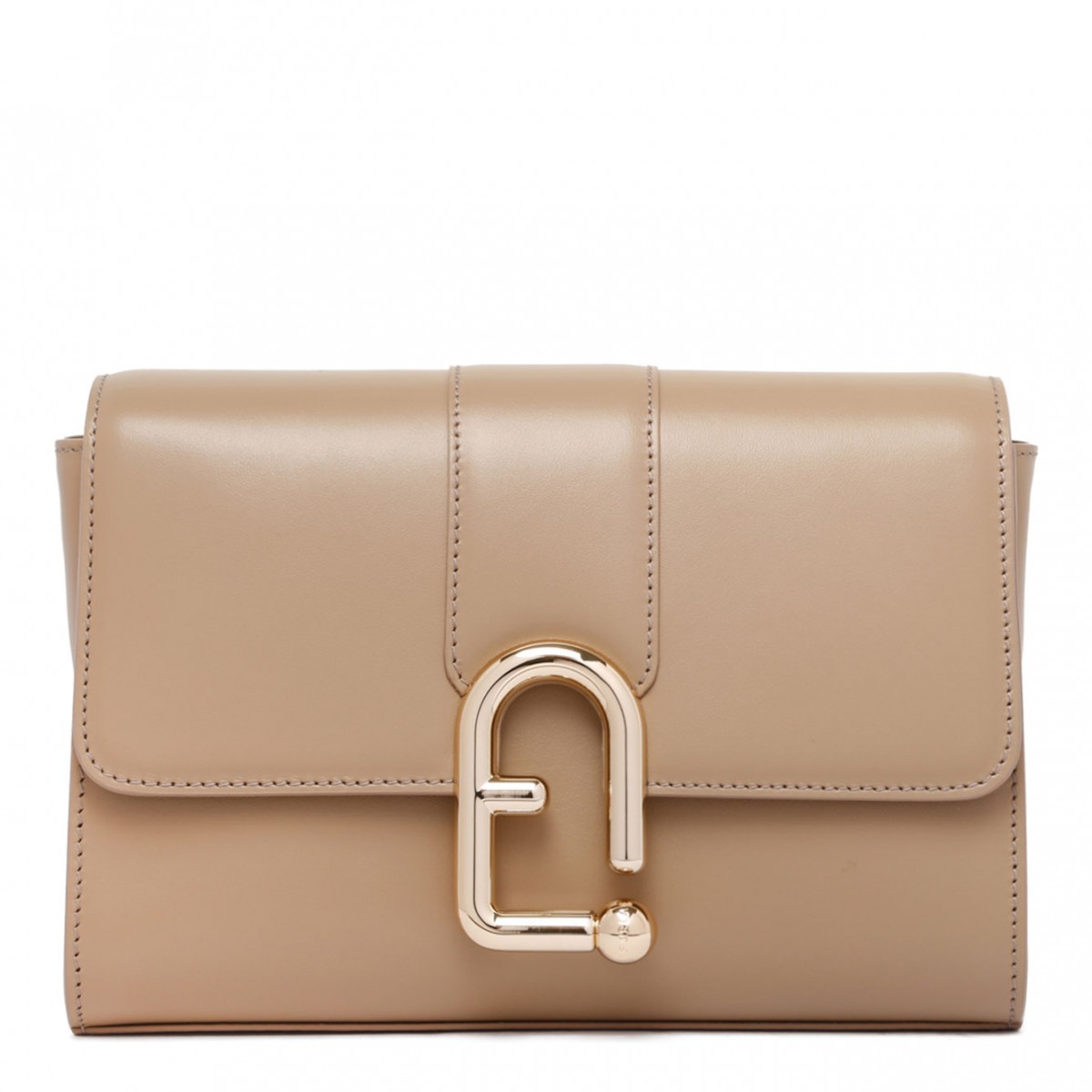 Greige Small Urban Leather Satchel