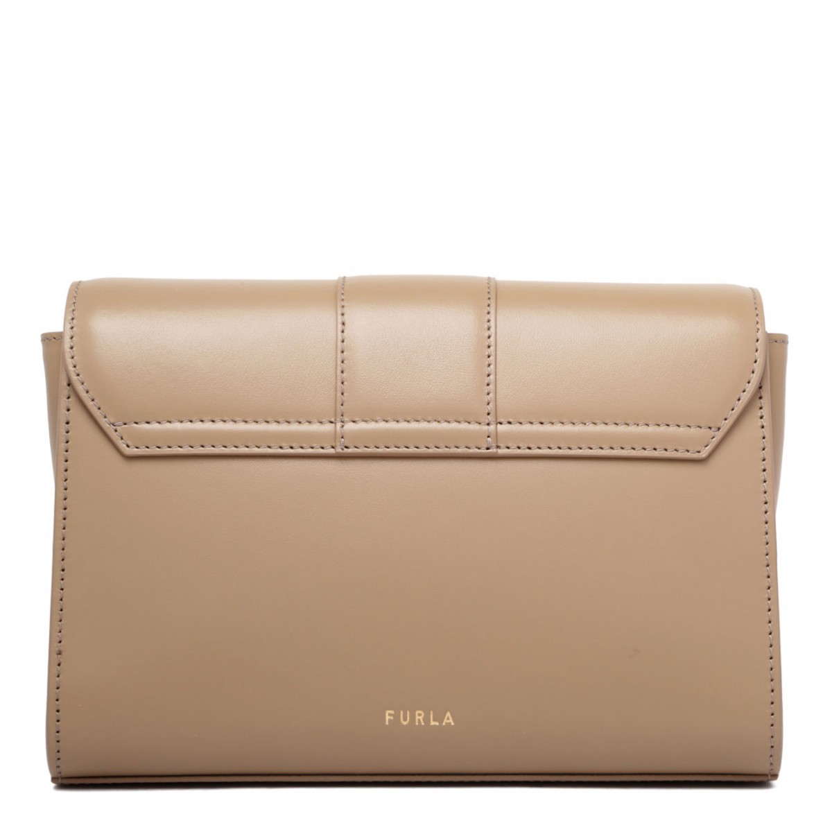 Greige Small Urban Leather Satchel