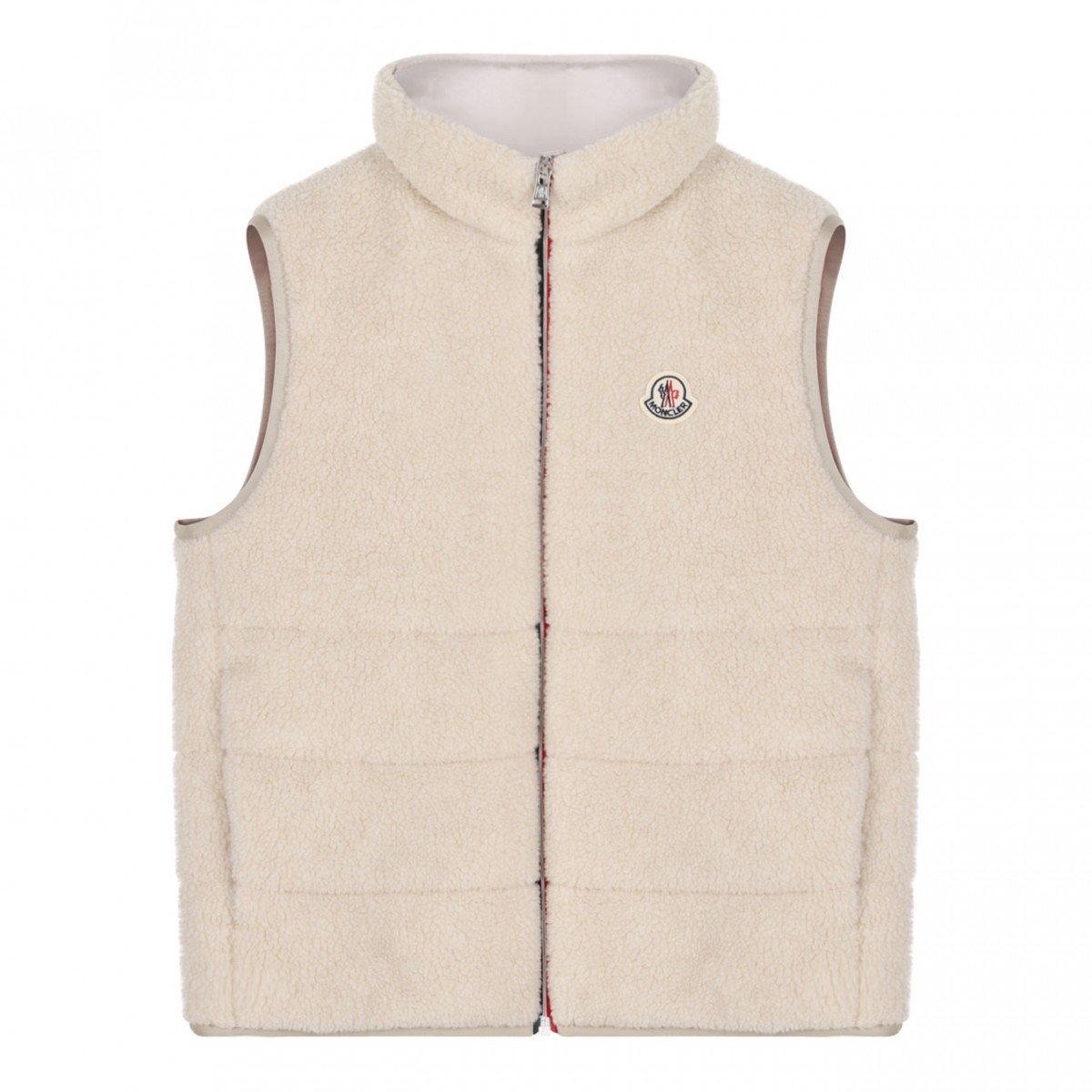 Beige Shearling Down Vest