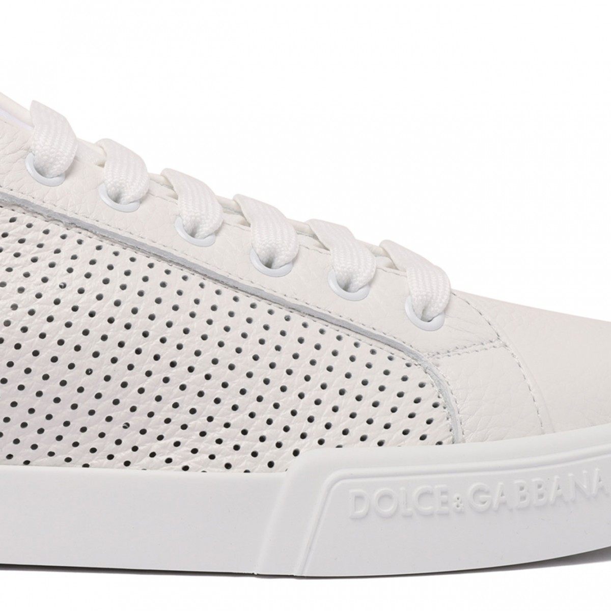White Portofino Perforated Sneakers