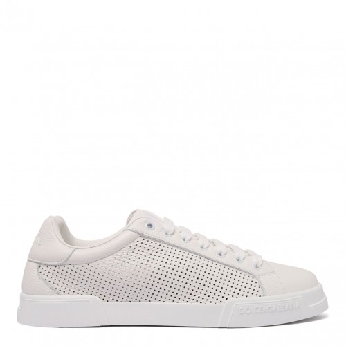 White Portofino Perforated Sneakers