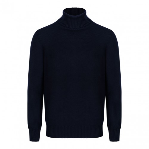 Dark Blue Knitwear Sweater