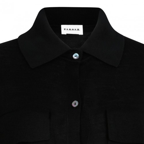 Black Knitwear Cardigan