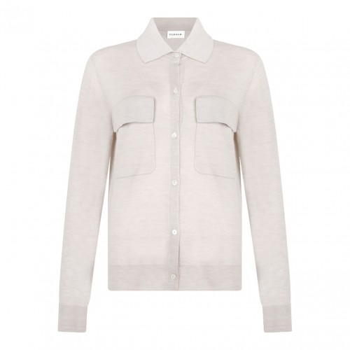 Ivory White Knitwear Shirt