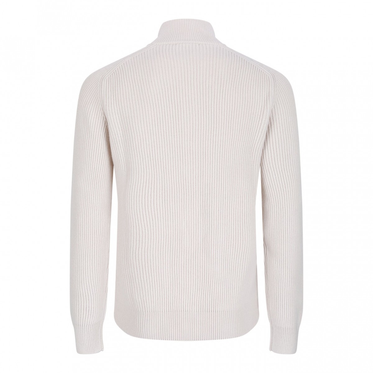 Ivory White Full Zip Cardigan