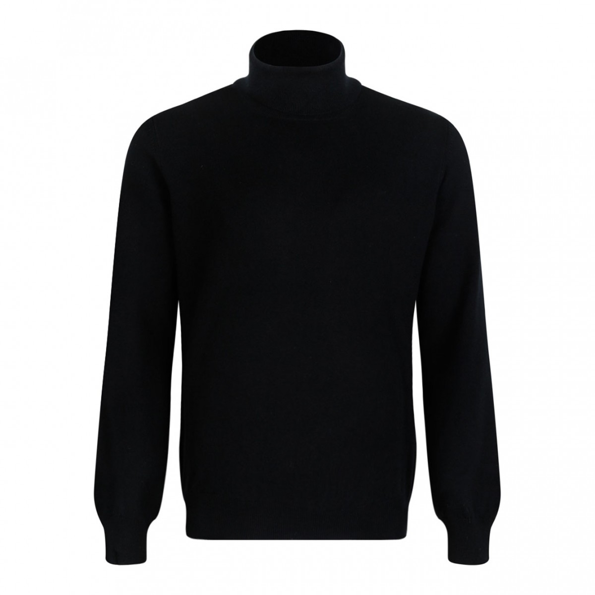 Black Knitwear High Neck Sweater