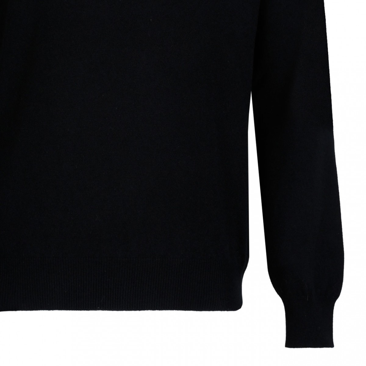 Black Knitwear High Neck Sweater