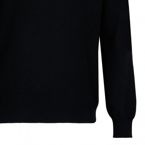Black Knitwear High Neck Sweater
